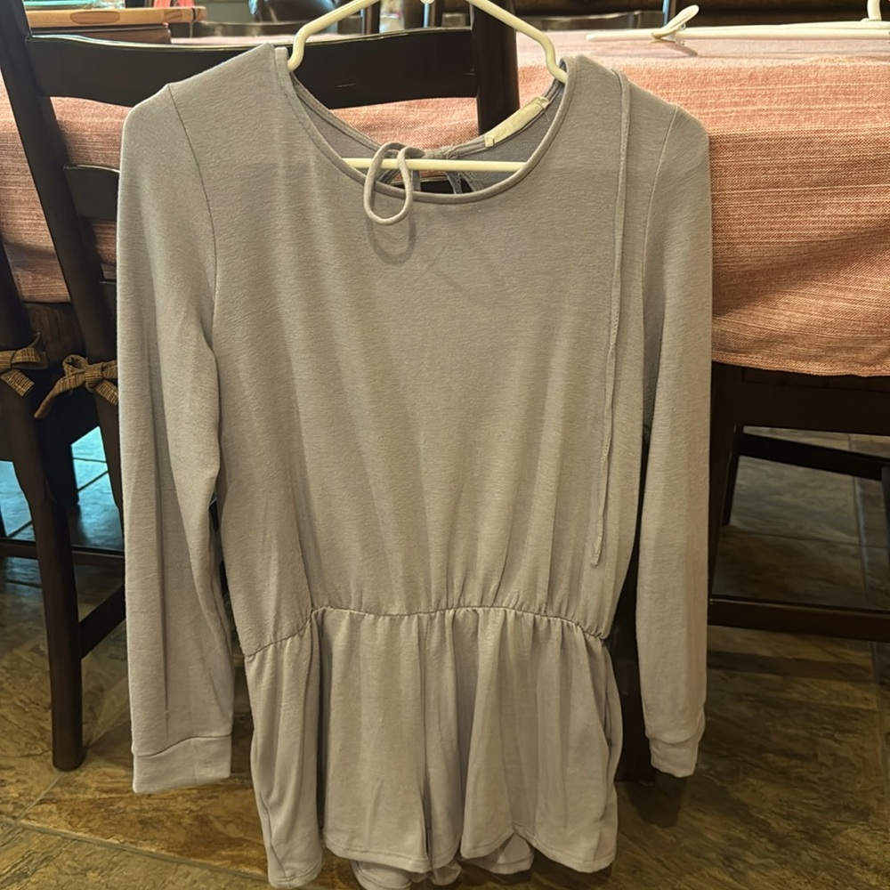 Lilac long sleeve romper